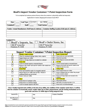 7 Point Container Inspection PDF  Form