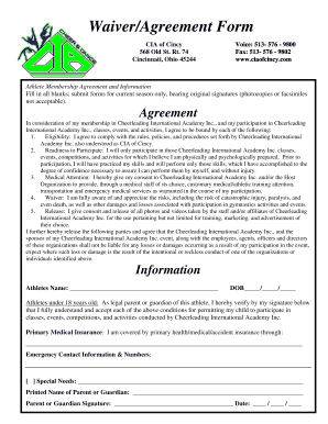 WaiverAgreement Form CIA of CINCY