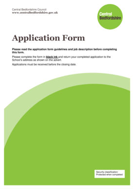 Non Teaching Application Form Central Bedfordshire Council M Centralbedfordshire Gov