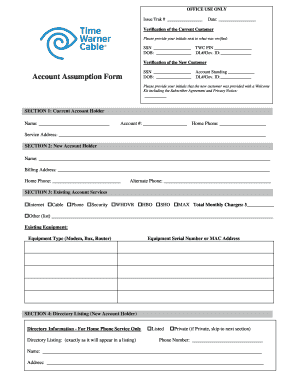 Spectrum Account Assumption Form