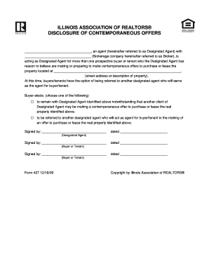 Contemporaneous Offer Disclosure  Form