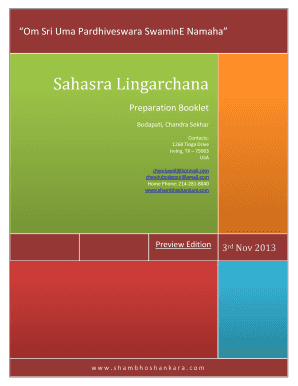 Sahasra Lingarchana PDF  Form