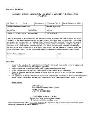  Mv141 Form 2015-2024