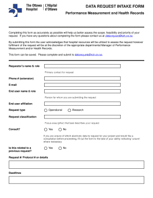 Data Request Intake Form