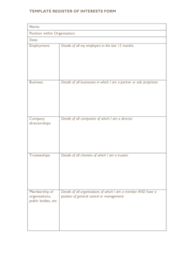 Template Register of Interests Form Godfrey Wilson Godfreywilson Co