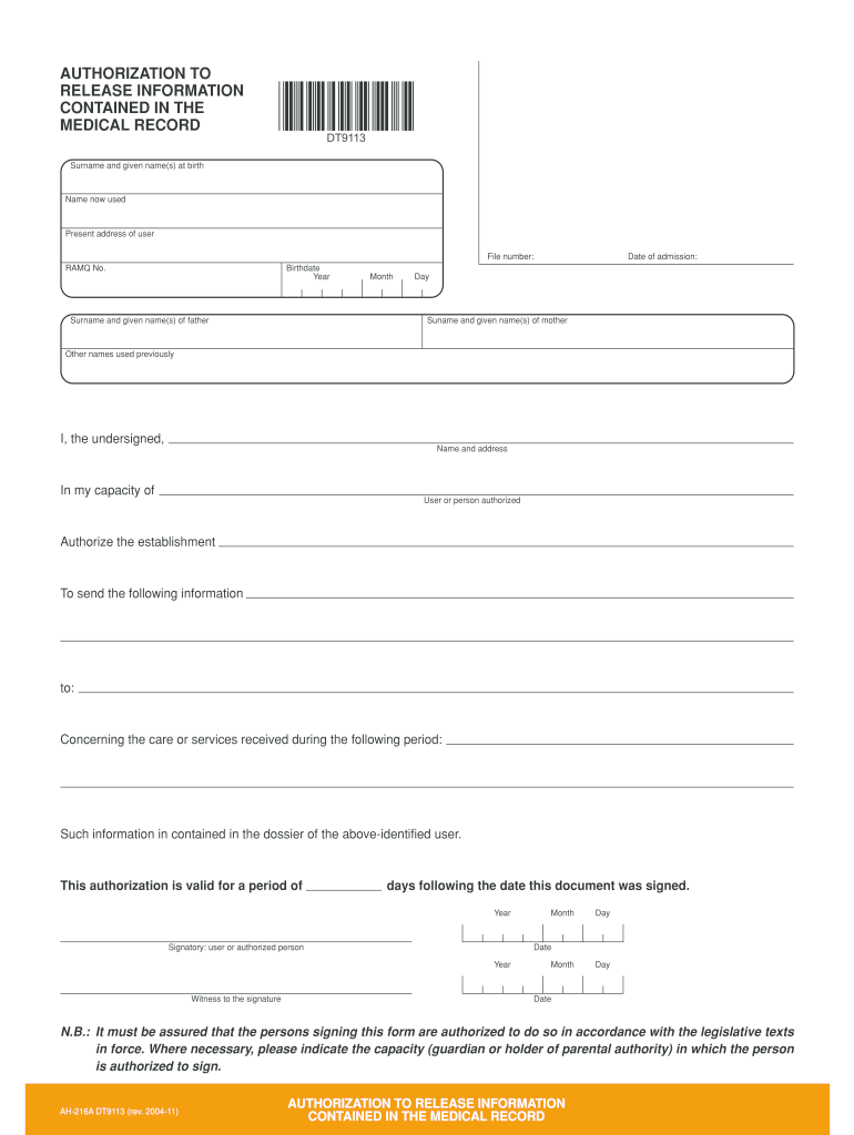  What Information is Contained in the Medical Record 2004-2024