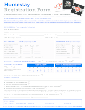 Homestay Registration Form