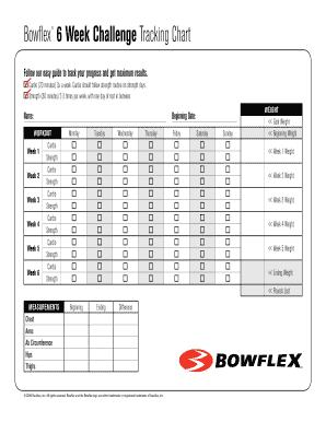 Bowflex 6 Week Challenge PDF  Form