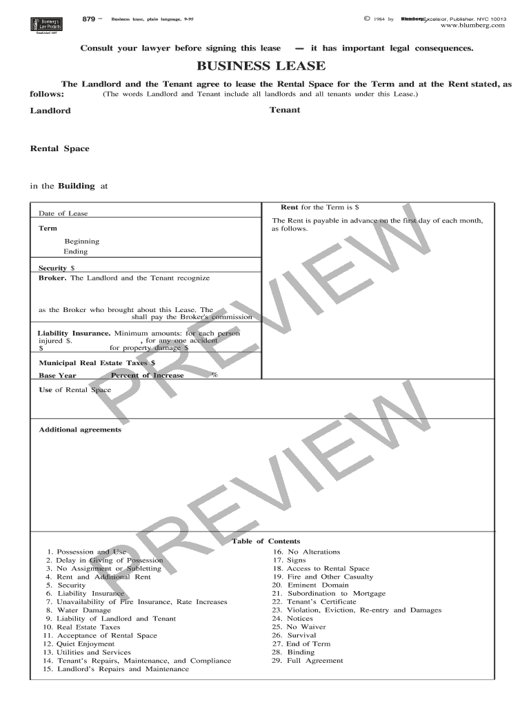 M879 Business Lease Form