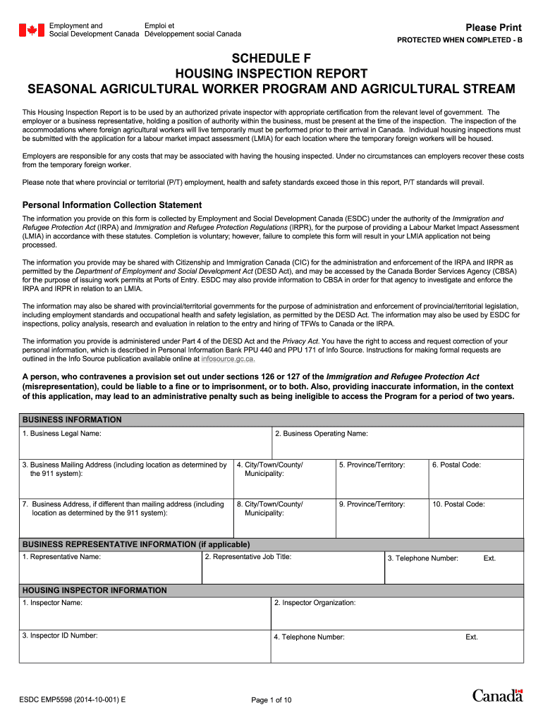 Housing Inspection Report  Form