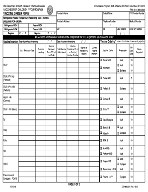 Vfc Order Form