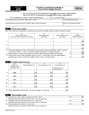 Fees Paid to Public Schools Azdor  Form