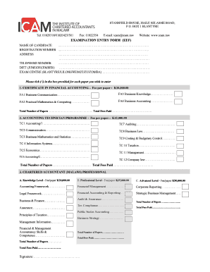 Icam Malawi  Form