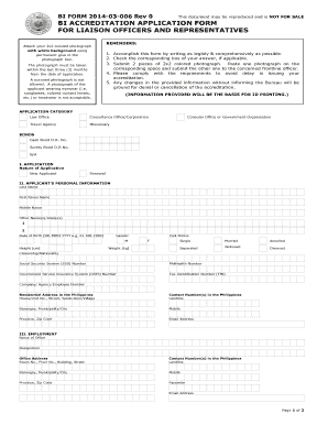 Bi Accreditation Number  Form