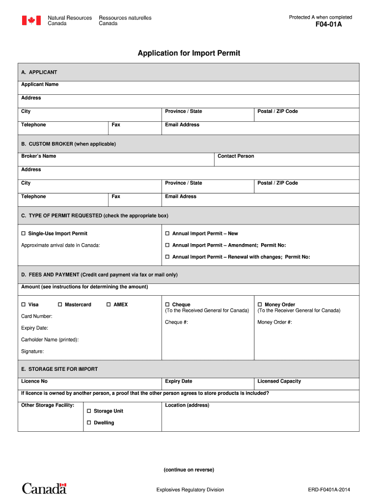  Import Permit for Piroplasmosis Equine Canada 2014-2024