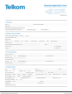 Telkom Business Application Form