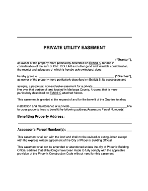 Utility Easement Example  Form