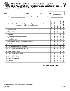 Ohio Scales PDF  Form