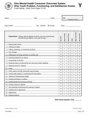 Ohio Scales PDF  Form