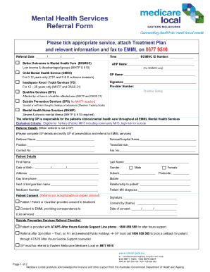 Mental Health Referral Form