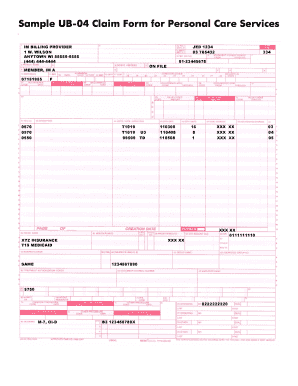 Sample Ub04  Form