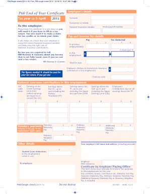 P45 Template Fill Out And Sign Printable PDF Template SignNow