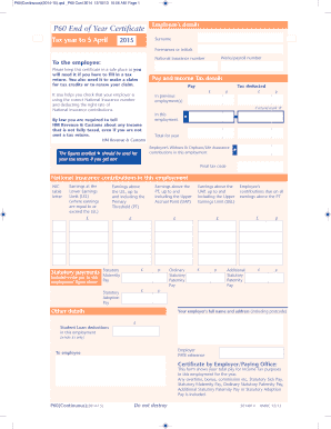 P60 Continuous Gov Uk  Form