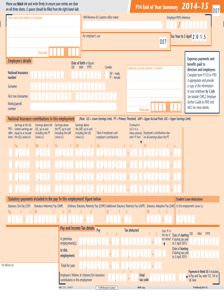  P14 Form 2015-2024