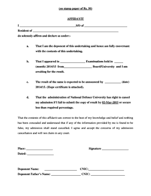 50 Rs Stamp Paper Pakistan PDF  Form