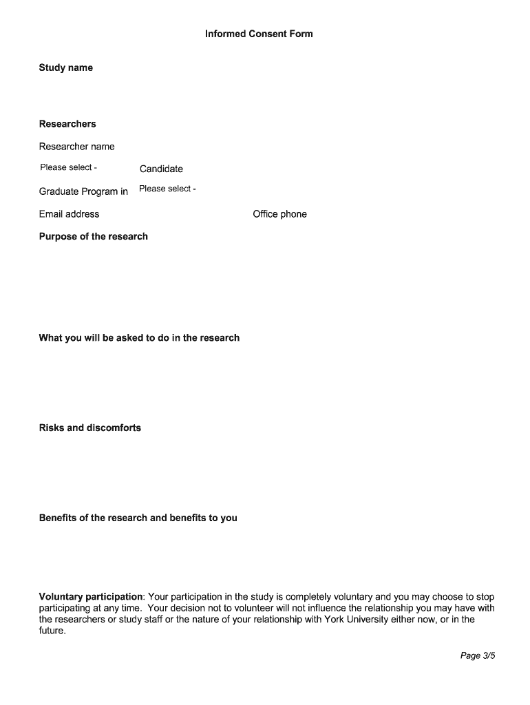 Social Work Consent Form Template