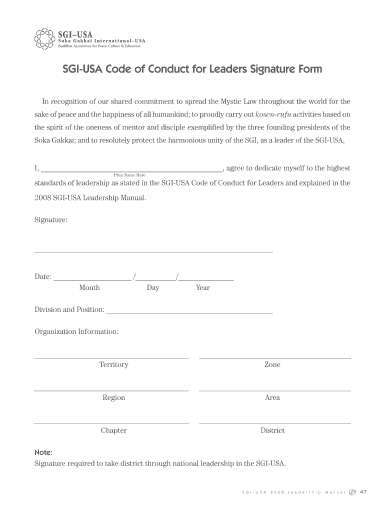 Sgi Usa Leadership Manual 20082024 Form Fill Out and Sign Printable