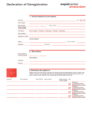  Declaration of Deregistration I Amsterdam 2014-2024
