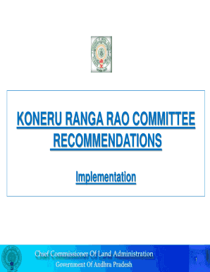 Koneru Ranga Rao Committee  Form