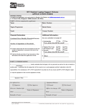 Sit Application  Form