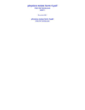Success Physics Spm PDF  Form