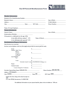 Vsp Reimbursement Form