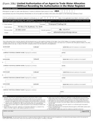 39 B Form