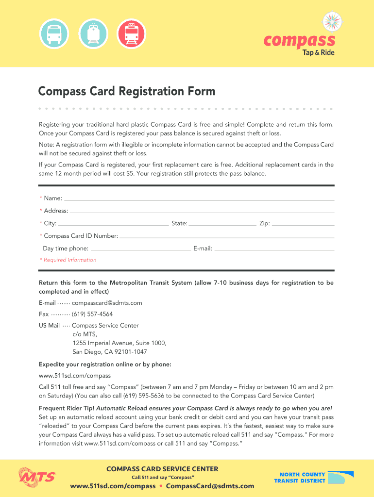 Compass Card  Form