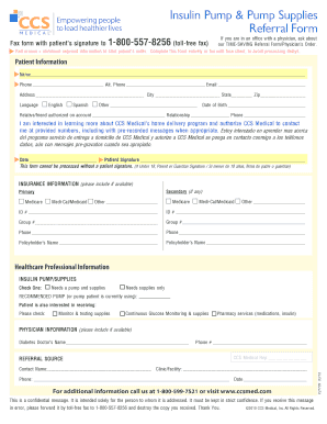 Ccs Medical Order Form