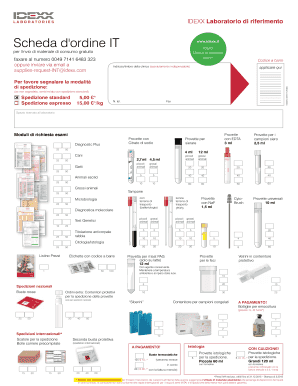 Ordini Idexx  Form