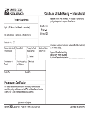 312 Bulk Quantities Certificate of Mailing Postal Explorer USPS Com  Form