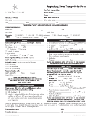 Apria Cpap Order Form