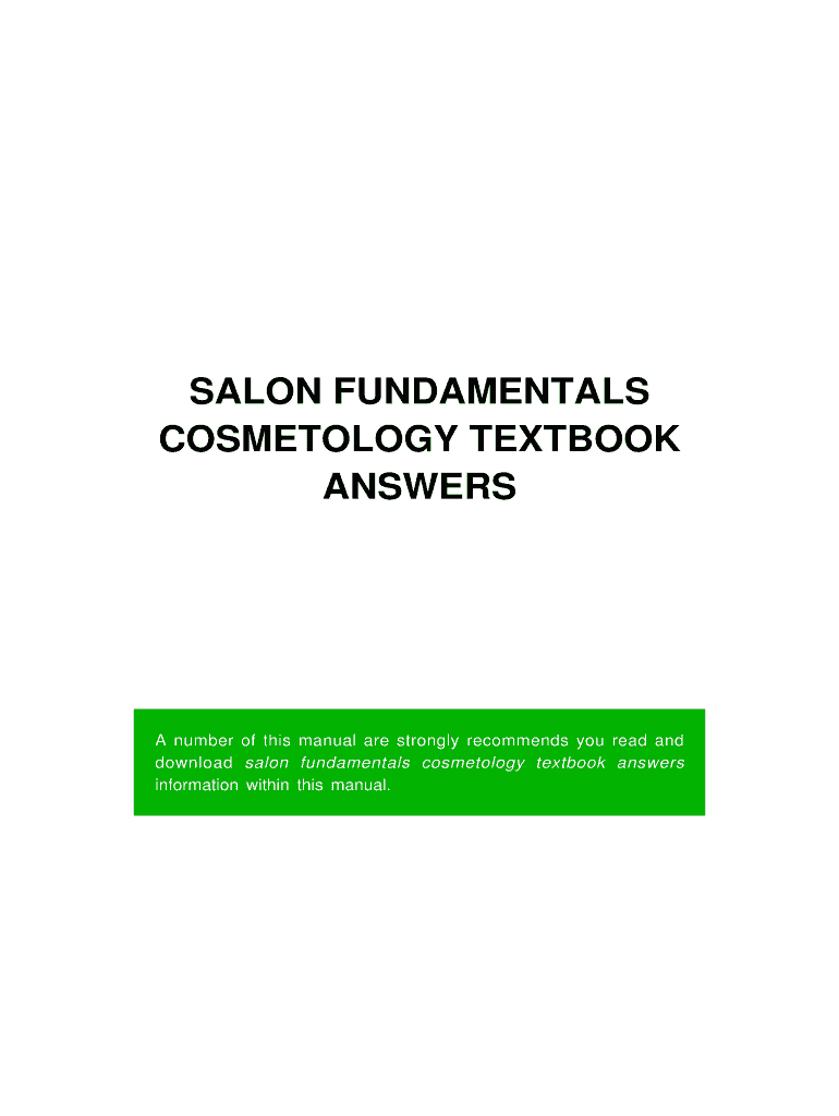  Salon Fundamentals Cosmetology 3rd Edition PDF 2015-2024