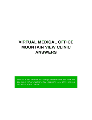 Virtual Medical Office Answer Key  Form