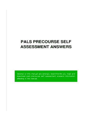 Pals Precourse Self Assessment Answers  Form