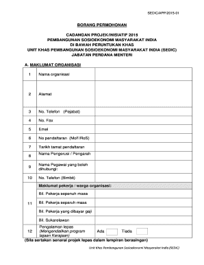 Sedic Malaysia  Form