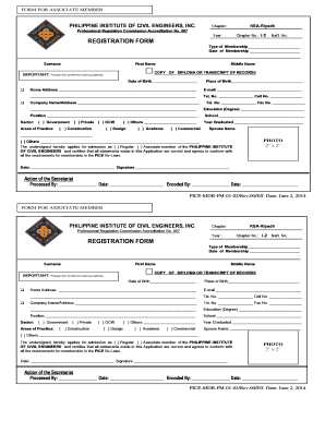 Philippine Institute of Civil Engineers  Form