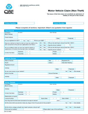 Qbe Insurance Claim Form