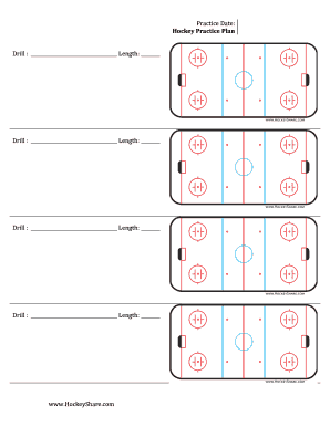 Blank Hockey Rink Sheets