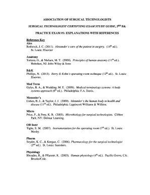 Surgical Tech Study Guide PDF  Form